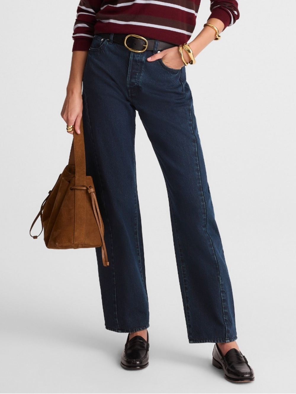 Madewell Pieced Barrel Leg Jeans